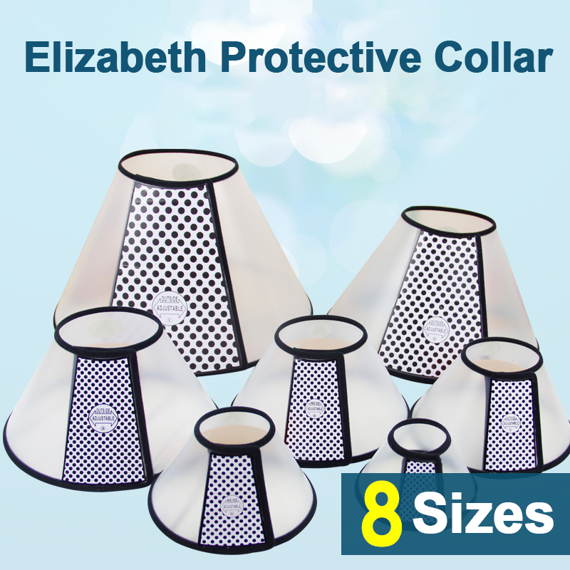 Adjustable Pet Cone | Protective Collar Plastic for Dogs and Cats | Elizabeth Protective Collar Wound Healing Practical Neck Cover