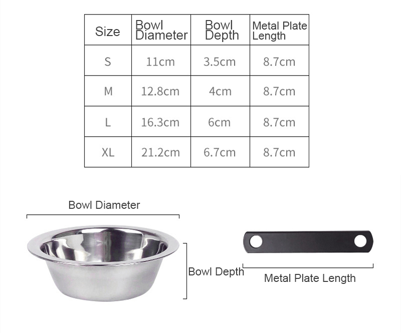 Hanging Pet Bowl, Stainless Steel Food Water Bowls Feeder With