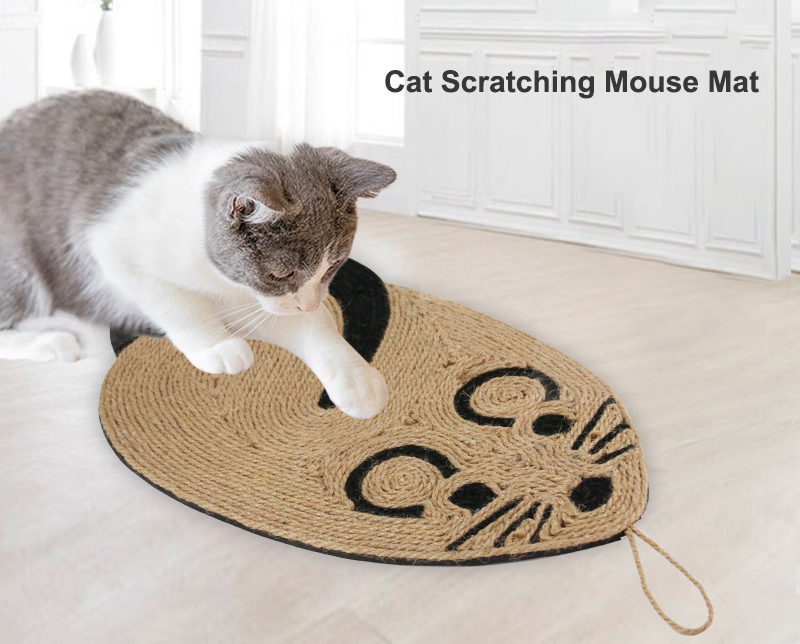 Cat Scratching Mat Mouse Premium Eco-Friendly Wall Mount Scratch Hanging Pad Used to Scratch & Play